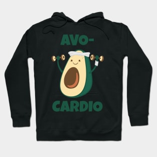 Avo-cardio Avocado Fitness Art Hoodie